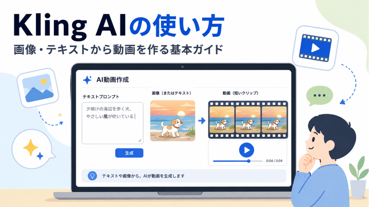 Kling AIの使い方|無料での始め方から画像・テキストの動画生成、プロンプト、料金まで解説