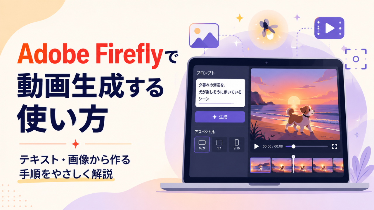 Adobe Fireflyで動画生成する使い方 プロンプト例・料金・画像から作る方法まで解説